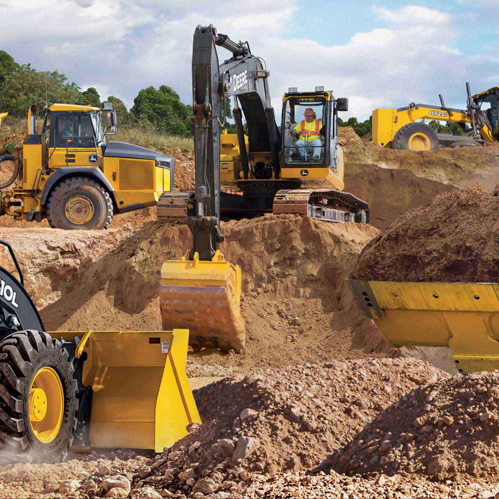 Construction Equipment Composite Poster