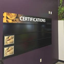 Technician Certifications/Awards Display